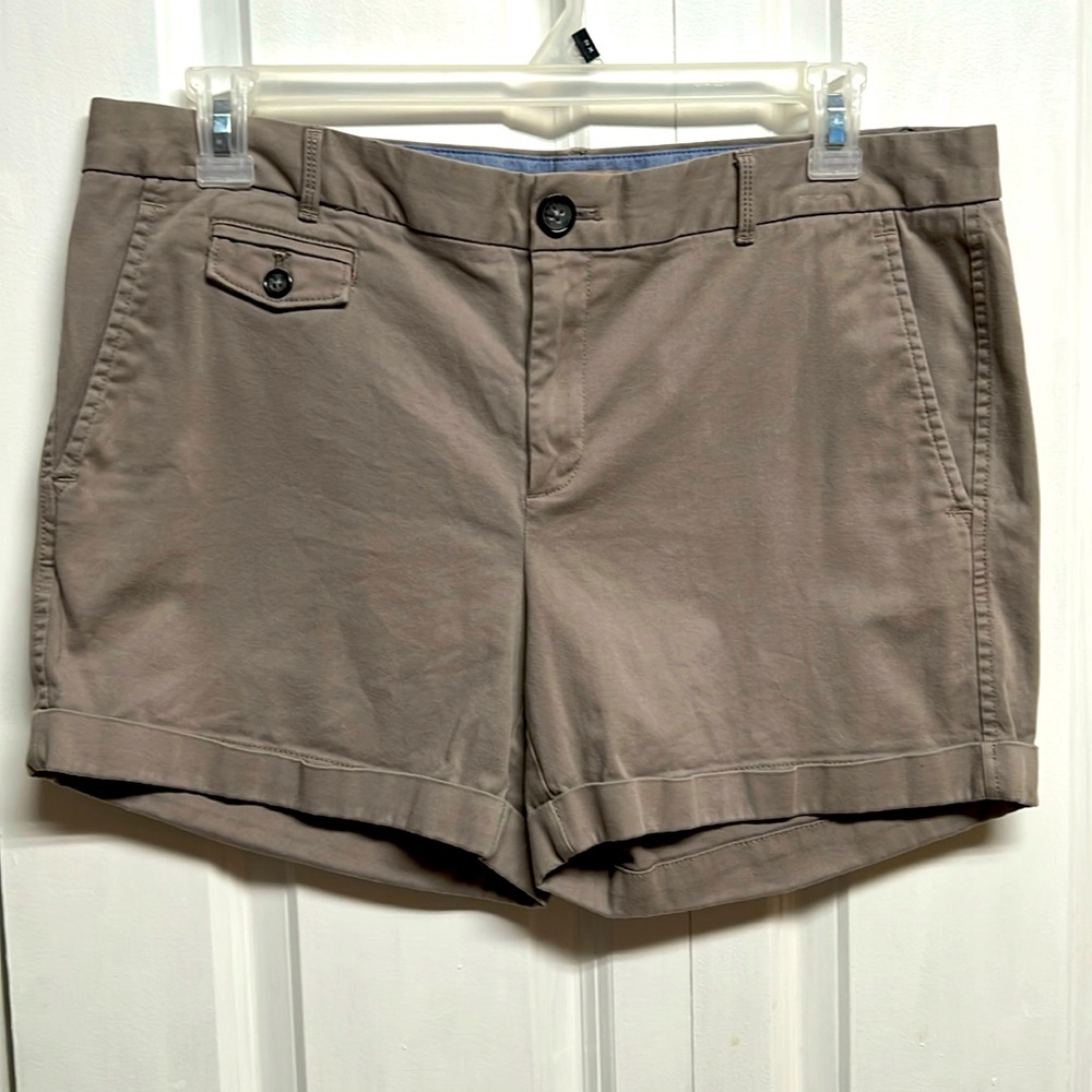 Banana Republic Brown 5 Pocket Mid Rise City Chino Shorts Size 14